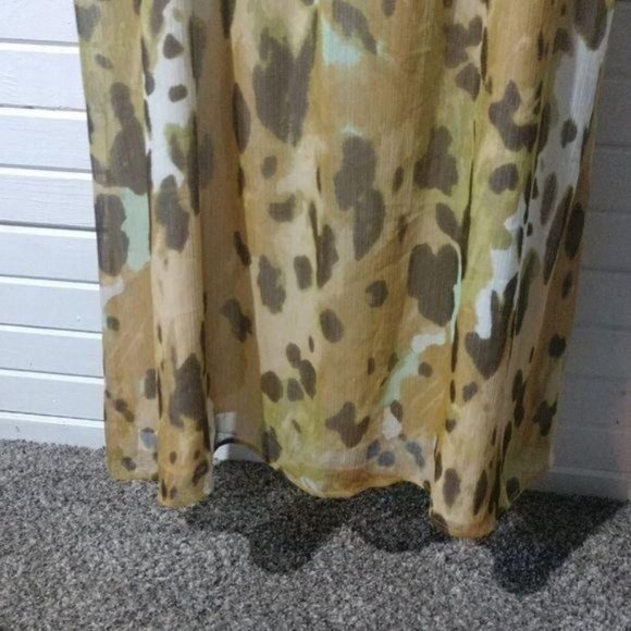 Isaac Mizrahi Large floral yellow ruffle dress - Picture 5 of 6